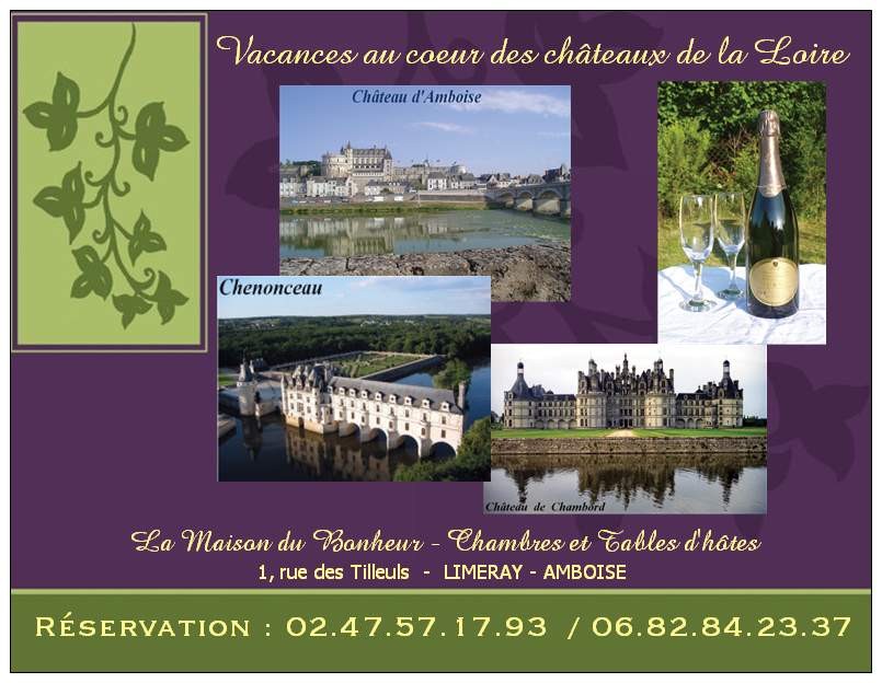 Location de particuliers � particuliers S�jour en Famille au coeur des Ch�teaux de la Loire Chambres d'hotes Indre et Loire