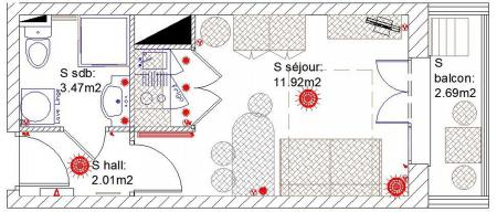 Location de particuliers � particuliers Studio meubl� OBSERVATOIRE 20m2 + balcon au calme Location saisonni�re Bouches du rh�ne