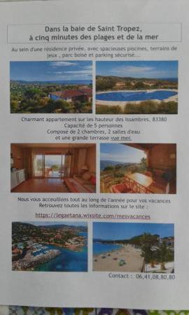 Location de particuliers � particuliers Loue appartement baie de st tropez Location saisonni�re Var