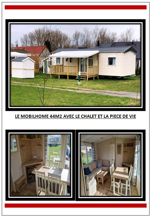 Location de particuliers � particuliers Mobil home neuf 3 chambres,44 m2 plus terrasse semi-couverte, abri de jardin pour 6/8 personnes  Camping / Mobile-home Somme
