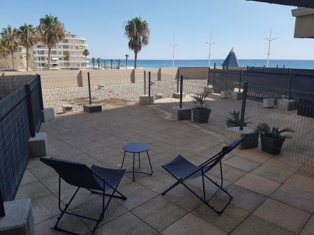 Location de particuliers � particuliers Centre Canet,belle vue mer T2 terrasse 30 m2, pour 4 personnes,  Location saisonni�re Pyr�n�es Orientales